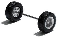 690003 G - Radsatz silber lackiert, MEDI Aufliegerachse 1:87