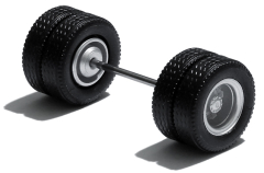 690003 F - Radsatz silber lackiert, MEDI Hypoid Antriebsachse 1:87