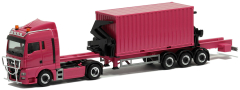 Herpa 945257 MAN TGX XLX vvsp. Hammar Seitenlader mit 20ft. Container (magenta)