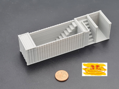 PMM 053 - 3D PLA Druck Pool Container De luxe Treppenanbau Gegenstromanlage Dusche - 1 Stück 1:87