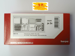 Herpa 080118 Fahrerhaus MAN TG-A XL mit WLB, Dachspoiler und Sonnenblende 2 Stück