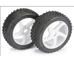 Absima 2520012 - Räderset Buggy &quote;5-Speichen/Dirt&quote; weiß 1:8 (2 Stück)