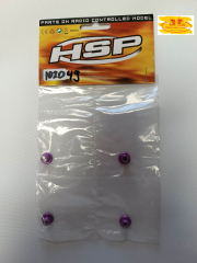 HSP Amewi Alu Tuning Teil violett 102049 Aluminium Stoppmutter M4 4 Stück