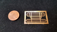 A-100 B, Ätzteil, Neusilber, - Gittereinsatz für A-0100 Scania R 09 / R13 Rammschutz Nr 2