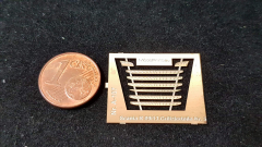 A-107, Ätzteil, Neusilber, Scania R09 / R13 Grillzierteile Nr.5