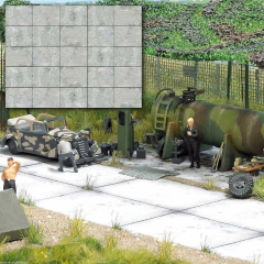 Busch 7412 H0, 2 Dekorplatten &quote;Betonplatten&quote; , 210 x 148 x 0,6 mm 2 Stück