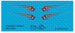 D-2018.0431 - Decalsatz Mercedes Benz Hochdach Zacken - Bummerang - 2 Paar 1:87