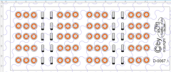 D-0067.1 Rücklichter LED Rund - Decalsatz 10 Paar 1:87