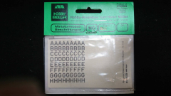 Hobby Müller Miniaturbeschriftung Buchstaben A - H 5,5 mm schwarz / weiß