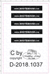 D-2018.1037 - Decalsatz Schmutzlappen Nooteboom 5 Stück a 28,8 x 4,4 mm