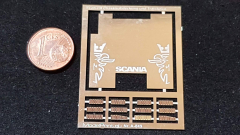 A-849, Ätzteil, Neusilber, Scania R Chasisabdeckung mit Trittstufen