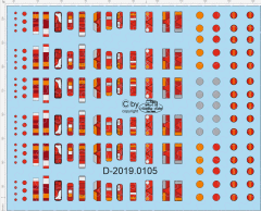 D-2019.0105 Decalsatz Sortiment an verschiedenen Rücklichtern 1:87