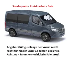 Busch 53464 - MB, Mercedes-Benz Sprinter kurz 'Tuning', Bj. 2018 , H0 Modell 1:87 Neu & OVP, 1 Stück, Sonderpreis, Sale, reduziertes Modell, Schnäppchen, Preisknaller
