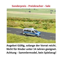 Busch 5597 - Mercedes V-Klasse Polizei mit Funktion , H0 Modell 1:87 Neu & OVP, 1 Stück, Sonderpreis, Sale, reduziertes Modell, Schnäppchen, Preisknaller