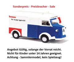 Busch 41932 Citroën H, Le coq sportif, H0 Modell 1:87 Neu & OVP, 1 Stück, Sonderpreis, Sale, reduziertes Modell, Schnäppchen, Preisknaller