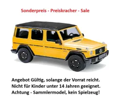 Busch 51472 - Mercedes-Benz G-Klasse Edition 35 gelb, Bj. 2008 , H0 Modell 1:87 Neu & OVP, 1 Stück, Sonderpreis, Sale, reduziertes Modell, Schnäppchen, Preisknaller