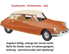 Busch 48019 H0 PKW Modell Citroën DS19 zweifarbig, Orange/Creme, H0 Modell 1:87 Neu & OVP, 1 Stück, Sonderpreis, Sale, reduziertes Modell, Schnäppchen, Preisknaller