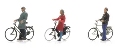 Artitec 5870018 Radfahrer an der Ampel / Straße stehend, 3 Stück 1:87