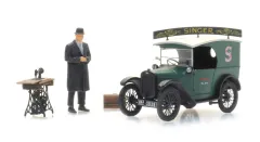 Artitec 387.531 PKW Austin 7 Kastenwagen Singer + Verkäufer, 1 Set 1:87