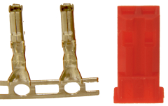 71315 - BEC-Buchse, lose, Stift / female rot 1 Stück