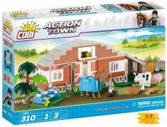 Cobi 1875 Bauernhof auf dem Land Countryside Action Town Bausatz 310 Teile 1 Figur und 3 Tiere Pferd