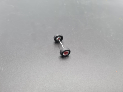 Herpa Radsatz 2 tlg. chro/weinrot (Vorderachse/Aufliegerachse)