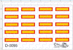 D-0095 Heck Warntafel 10 Paar Decalsatz 1:87