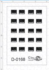 D-0168 - Decalsatz MAN Schmutzlappen klein 10 Paar 1:87