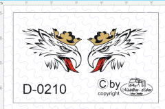 D-0210 - Decalsatz Svempas Greif groß 18 x 24 mm 1 Paar für Longline