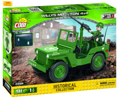 Cobi 2399 Small Army U.S. Army Truck Willys MB 1/4 Ton 4x4 Bausatz 91 Teile + 1 Figur