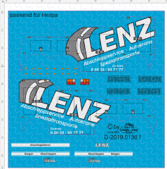 D-2019.0136.1 - Decalsatz, Wrecker, Empl, Bergefahrzeug, Beschriftung, Lenz - 1 Stk - 1:87
