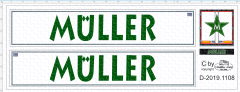 D-2019.1108 - Decalsatz Spedition Müller Ermensee für Kühlkoffer Variante 3 - 1 Satz 1:87