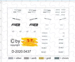 D-2020.0437 - Decalsatz Volvo Typenbeschriftungen - 1 Satz 1:87