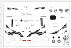 D-2019.1213.1 - Decalsatz Renault T für Fahrerhaus - Race Design II - 1 Satz 1:87