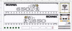 D-2019.1234.1 - Decalsatz Planenauflieger für Scania V8 S 650 mit Details - 1 Satz 1:87