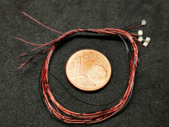 SMD Blink LED 0805 blau blinkend flash mit Lackdraht Microlitze 0,15mm - 1 Stk