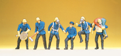 Preiser 14206 H0 Feuerwehrmänner Atemschutz, 6 Figuren, handbemalt, 1:87