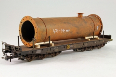 Ladegüter Bauer H01044 Großes Flanschrohr altes großes Stahlrohr mit Flanschringen an