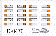 D-0470 - Decalsatz Scania R Frontlichter - 10 Paar 1:87