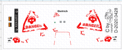 D-2020.0428 Decalsatz Renault T &quote;Danger Dietrich&quote; 1 Satz 1:87