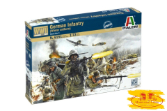 Italeri 6151 - 1:72 WW2 Deutsche Infanterie Winter 36 Figuren, Modellbausatz unbemalt