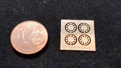 A-061, Ätzteil, Neusilber, Volvo Radkappen - 4 Stück