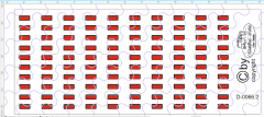 D-0066.2 Begrenzungslichter rot - Decalsatz 100 Stück 1:87