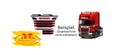 Herpa 691533 Grill und Blende Scania R09 / R19 weiß rot 1 Set 2040182 + 2040171 + 2301178 + 2301177
