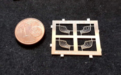 A-051, Ätzteil, Neusilber, Mercedes Benz Actros 2011 Giga Scheinwerfergitter