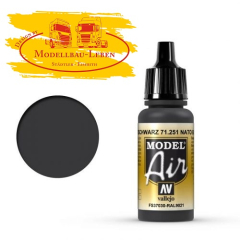VA 71.251 Vallejo Model Air: 71251 NATO Black Teerschwarz 17 ml