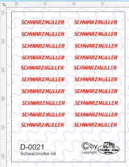D-0021 Schwarzmüller 7,5 x 0,7 mm, rot 20 Stück - 1:87 Decal