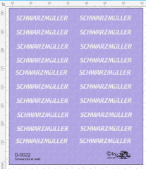 D-0022 Schwarzmüller 14 x 1.25 mm, weiß 20 Stück - 1:87 Decal