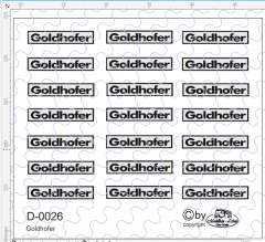 D-0026 Goldhofer 21 Stück - 1:87 Decal