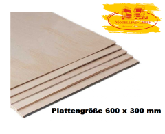 Aero-Naut 7502-26 Birkensperrholz 3fach geleimt 1.5x300x600 mm 1 Stück